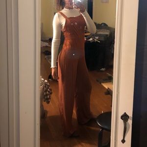 Orange polka-dot jumpsuit